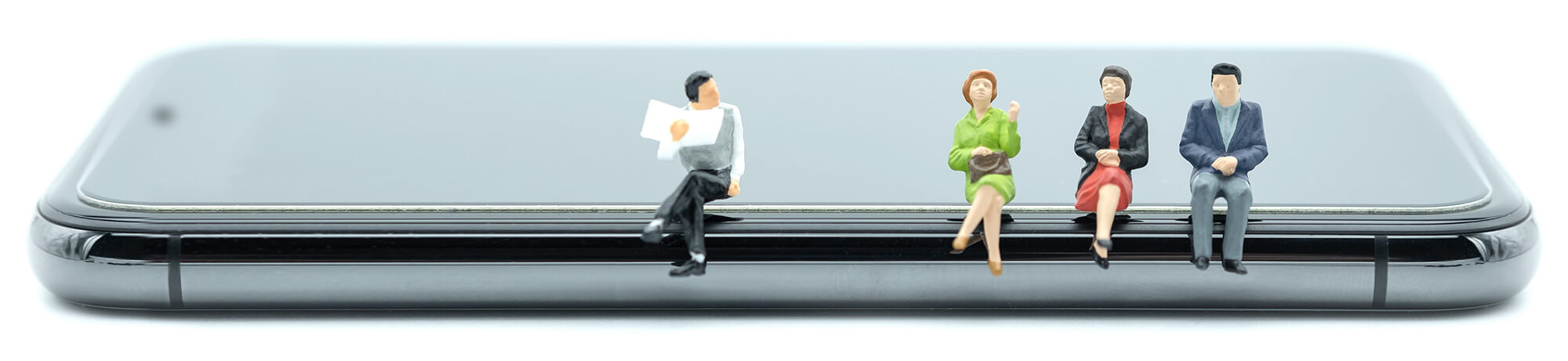 Figurines on a Cell Phone